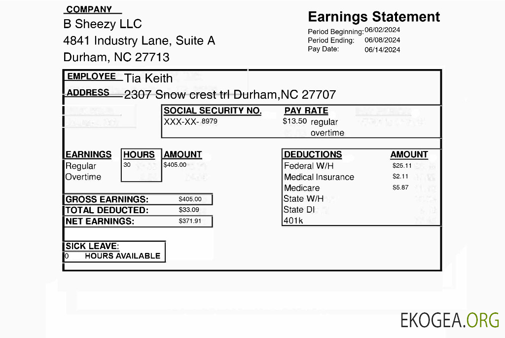 Modèle de déclaration de résultats de B Sheezy LLC aux formats Word et PDF.pdf, 1